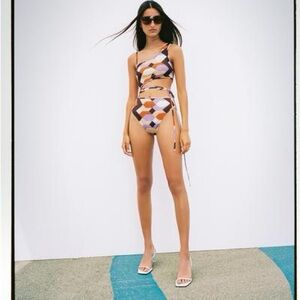 Zara geometric print bodysuit